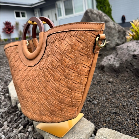 Patricia Nash Braided Stitch Leather Luni Tote – Naturale - Picture 4 of 10